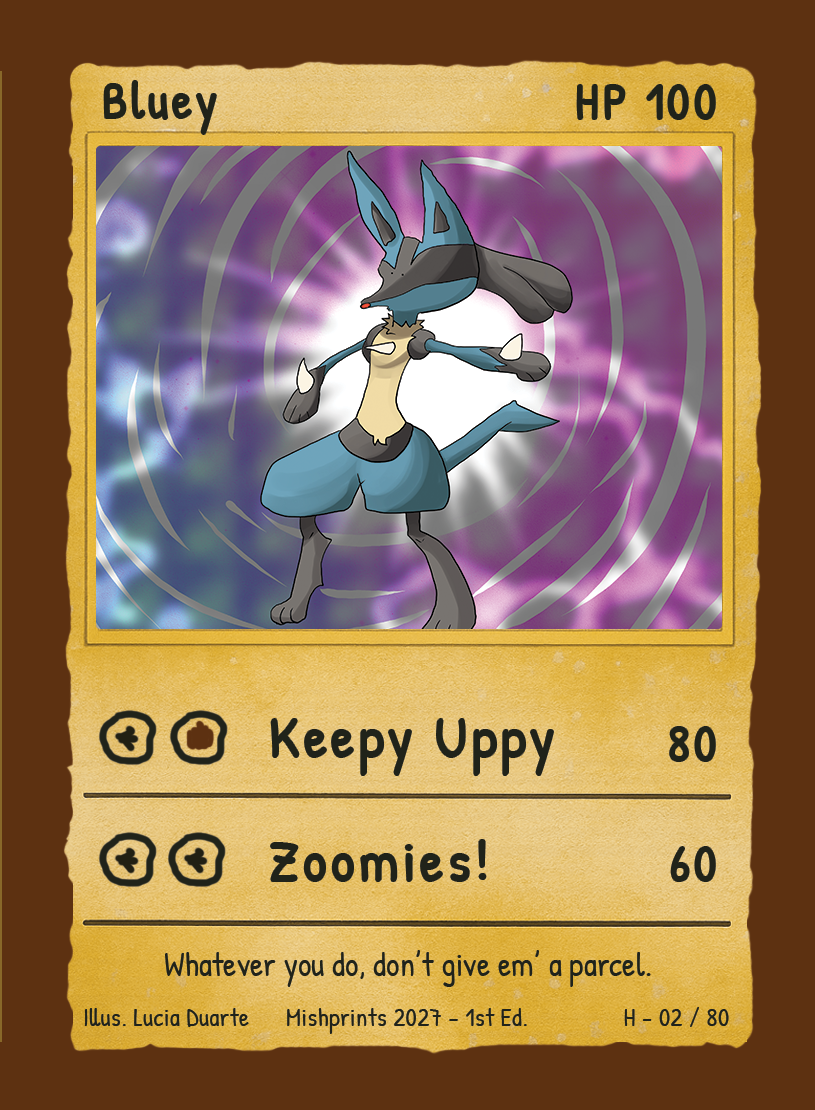 Bluey parody card
