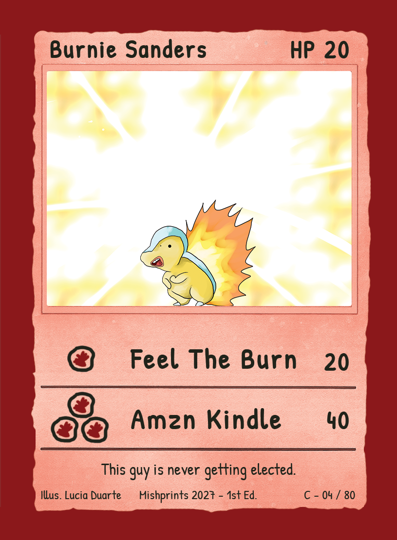 Burnie Sanders parody card
